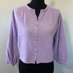 ThereAbouts Girls Purple Gauze Top 100% Cotton Sz XL 16